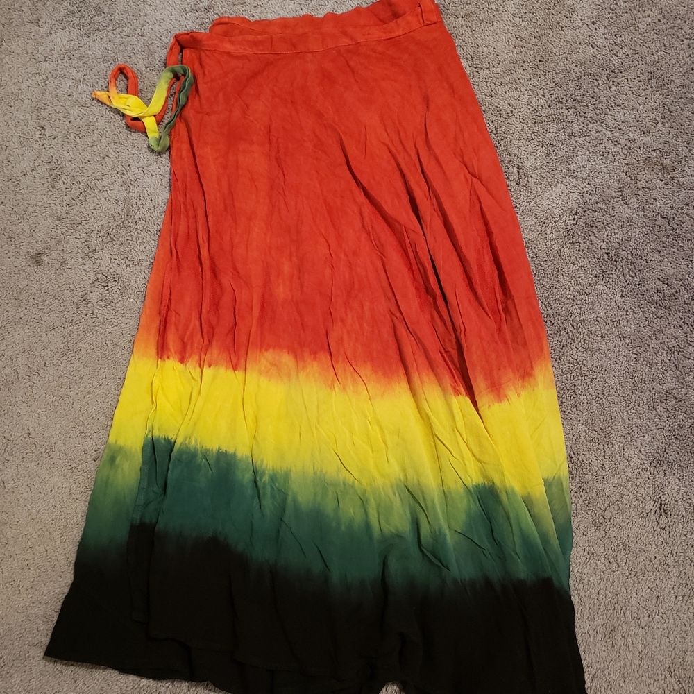 Red, Yellow, Green Wrap Shirt or Dress